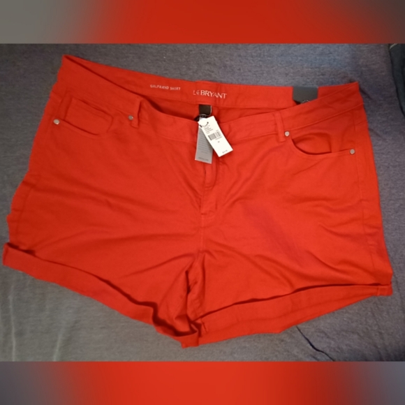 Lane Bryant Girlfriend Shorts size 24 Red **New w/tags - Picture 4 of 4